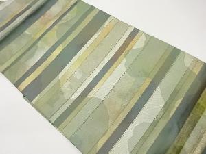 引箔横段に変わり道長取り模様織出し名古屋帯